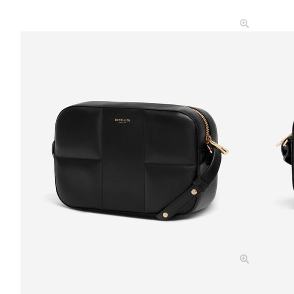 DeMellier Marrakesh Bag Smooth Black Leather Crossbody Purse Shoulder Camera Bag - Picture 2 of 11
